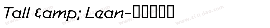 Tall & Lean字体转换